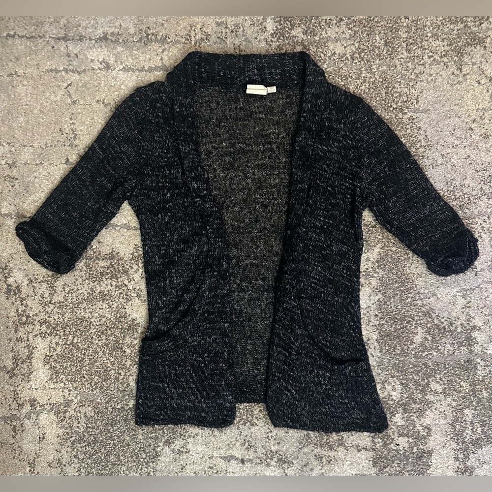 Relaxed Knit Open Front Cardigan